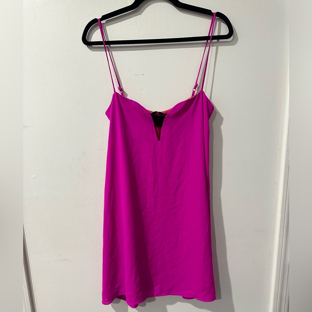 Fuchsia Pink Tent Dress with adjustable straps